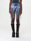 Diesel Blue Five-pocket Shorts With Fringes On The Edges In Blue