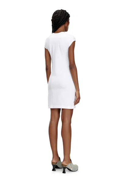 Diesel Short Dress In Bianco