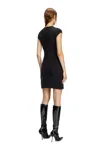 Diesel Woman Short Dress Black Size Xs Cotton In Black