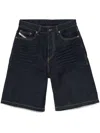 Diesel Belt-loop Denim Shorts In Blu