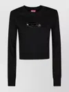 Diesel Cropped Sweatshirt With Distinctive Logo Detail In Black