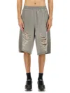 Diesel Distressed Shorts In Grey