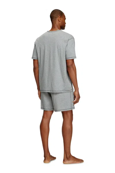 Diesel Short Pajamas Set In Cotton Jersey In Gray