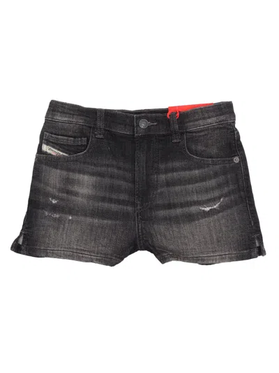 Diesel Kids' Short Pants In Black