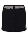 Diesel High-waisted Mini Skirt Unique Pattern In Black