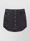 Diesel Short Skirt With Pockets And Belt Loops In Black