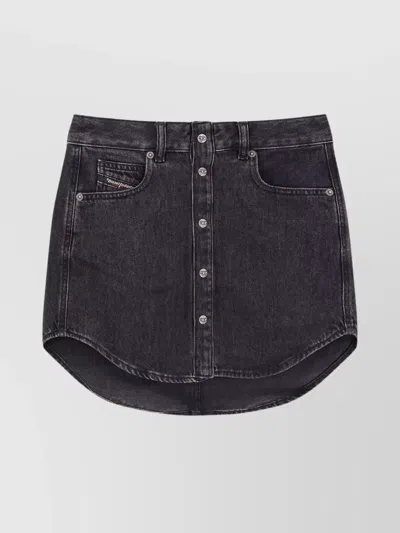 DIESEL SHORT SKIRT WITH POCKETS AND BELT LOOPS