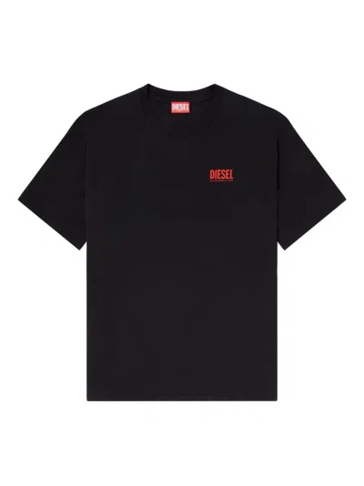 Diesel Short Sleeve Crew Neck T-shirt In Black