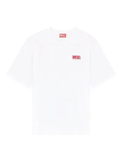 Diesel Short Sleeve Crew Neck T-shirt In White