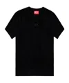 Diesel M-arga Logo-embroidered Top In Black