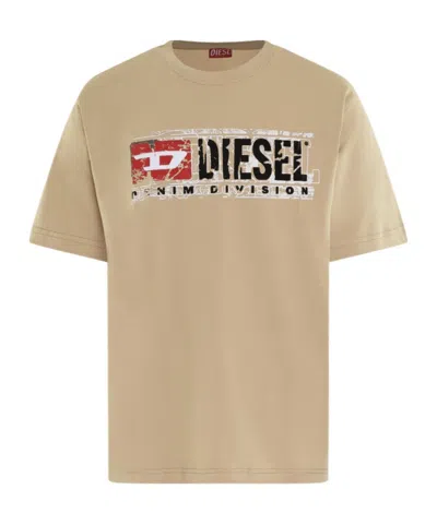 Diesel Short Sleeve T-shirt In Brown