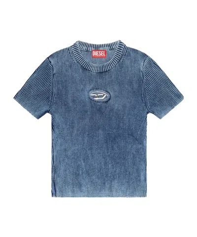 Diesel Short-sleeved Knitwear In Blue