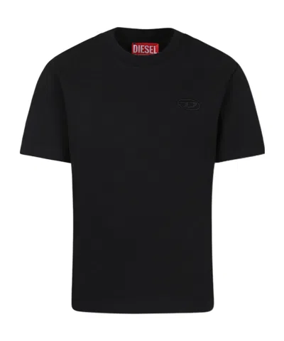 Diesel Short-sleeved Logo T-shirt In Black