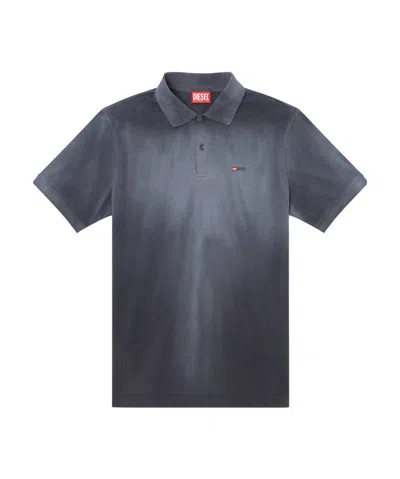 Diesel Short-sleeved Polo Shirt In Black