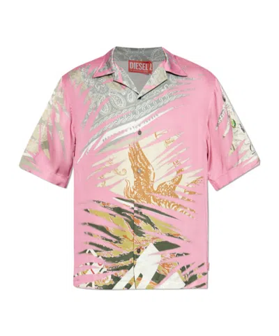 Diesel Short-sleeved Shirt In Pink