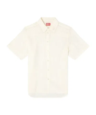 Diesel Short-sleeved Shirt In White