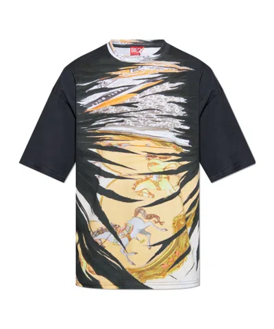 Diesel Short-sleeved T-shirt In Black