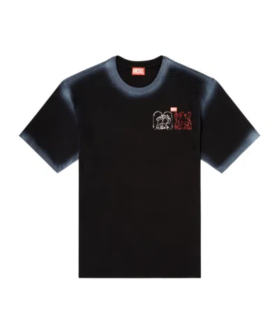 Diesel Short-sleeved T-shirt In Black