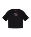 Diesel Black T-buxt-crop-od T-shirt In Black