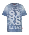 Diesel Ribbed Collar Crew Neck T-shirt In Blue