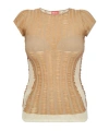 Diesel Contoured Knitwear Top With Modern Aesthetic In Nude