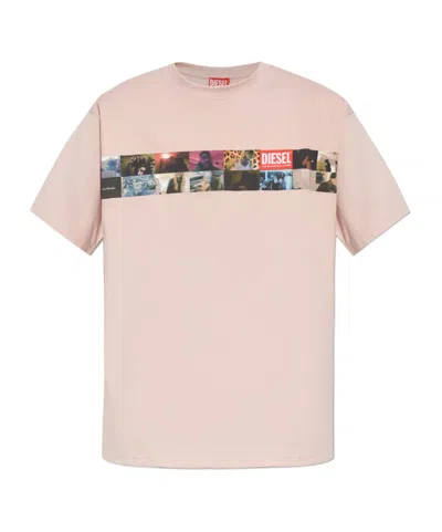 Diesel Short-sleeved T-shirt In Nude