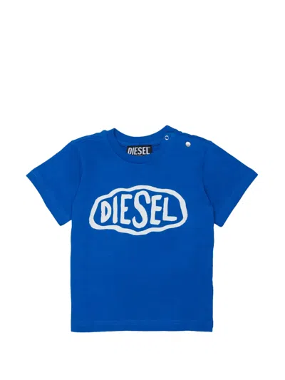 Diesel Babies' Short-sleeves T-shirt In Blue