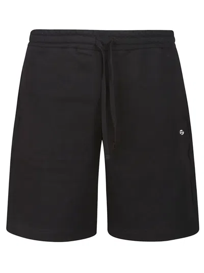 Diesel Men P-bisc-d Sweatshorts In Black