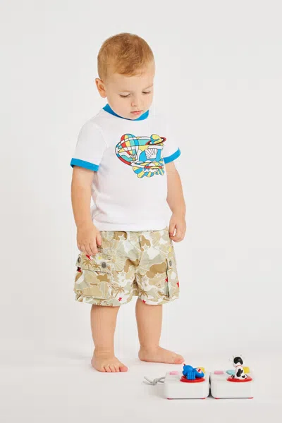 Diesel Kids' Cargo Shorts With Logo In Multi