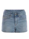 Diesel De-yuba Denim Shorts In Denim Azzurro