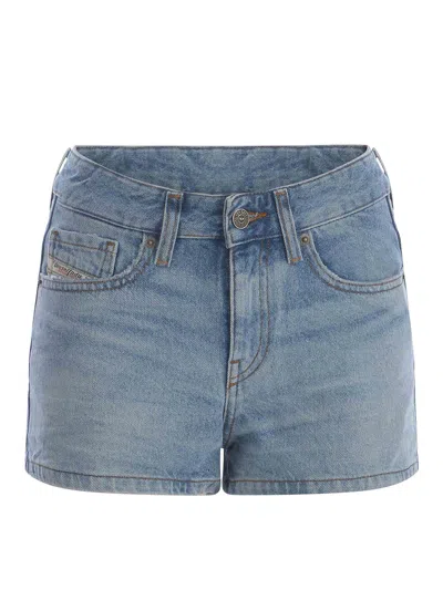 Diesel De-yuba Denim Shorts In Blue