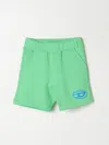 Diesel Logo-print Cotton Shorts In Green