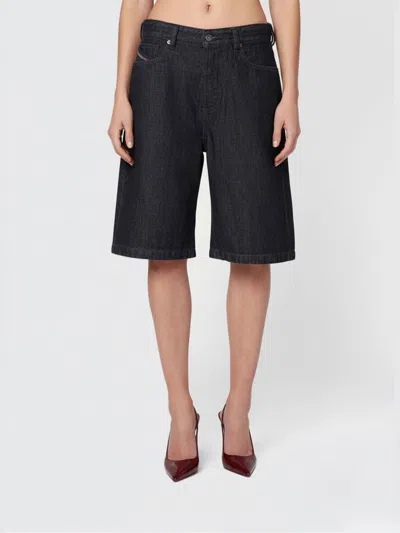 Diesel Shorts  Woman Color Grey In Black