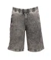Diesel Men Logo D-enny-s Track Shorts In Grey