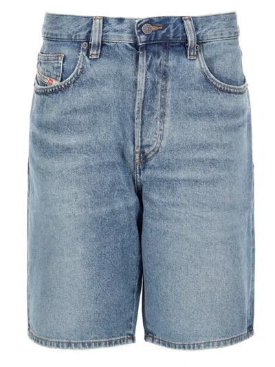 Diesel Shorts In Denim In Blue