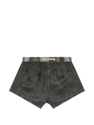 Diesel Shorts In Treated Fluid Viscose In Green