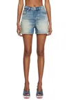 Diesel Shorts In Worn-effect Denim