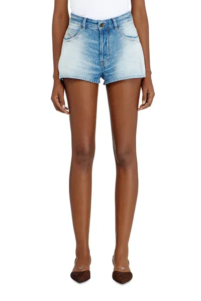 Diesel Shorts Larges En Denim In Blue