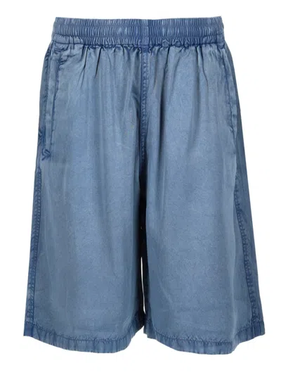 Diesel Washed Blue Viscose Jogger Shorts