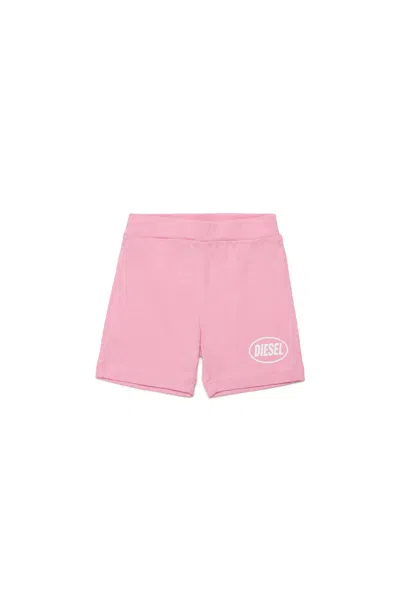 Diesel Shorts With Logo In Pink