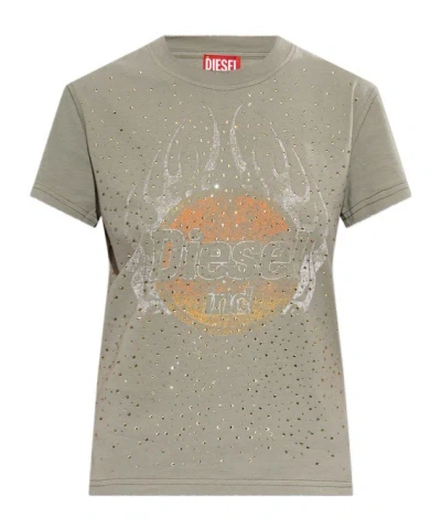 Diesel Short-sleeved T-shirt In Orange