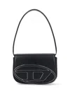 Diesel Mini Shoulder Bag In Soft Nappa Leather With Logo Detail In Black