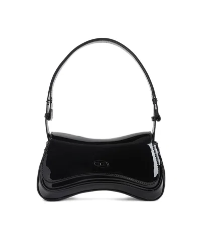 Diesel Borsa A Spalla Play In Vernice Black