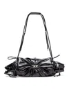 Diesel Scrunch-d M-borsa A Spalla In Pelle Lucida In Black