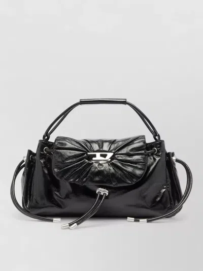 Diesel Shoulder Bag Bow Detail Wrinkled Flap