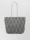 Diesel Shoulder Bag Charm D Medium Chain In Gray