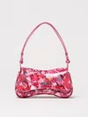 Diesel 'play'  Pink Handbag With Oval D Logo Plaque On The Front And All-over Graphic Print In Baby Pink