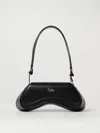Diesel 'play' Black Shoulder Bag With Oval D Logo Detail On The Front In Ecoleather Woman In Black