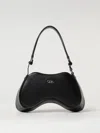 Diesel 'play' Black Shoulder Bag With Oval D Logo Detail On The Front In Ecoleather Woman In Black