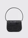 Diesel 1dr Glitter Fabric Shoulder Bag In Black
